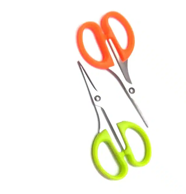 Nose Hair Cutting Scissors for Men & Women (Multicolor, Pack of 2)