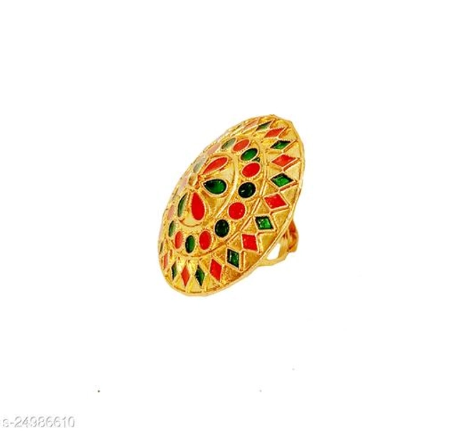 Brass Ring for Women (Multicolor)