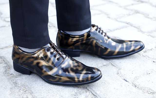 Formal Lace Ups Shoes for Men (Brown, 9) (K94)