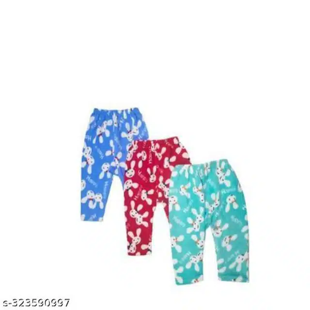 Woolen Pyjama for Kids (Multicolor, 0-3 Months) (Pack of 3)