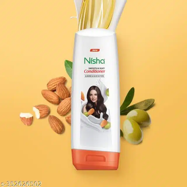 Nisha Almond & Olive Actives Hair Conditioner Tube (80 ml, Pack of 2)