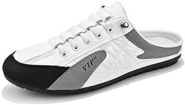 Sneakers for Men (Grey & White, 6)