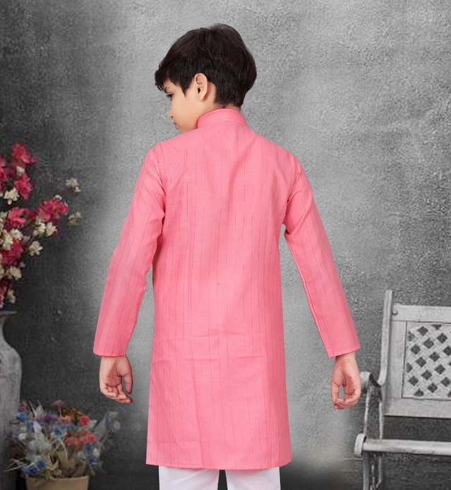 Cotton Kurta without Pyjama for Boys (Pink, 3-5 Years)