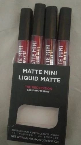 Red Edition Liquid Matte Lipsticks (Multicolor, 16 ml) (Pack of 4)