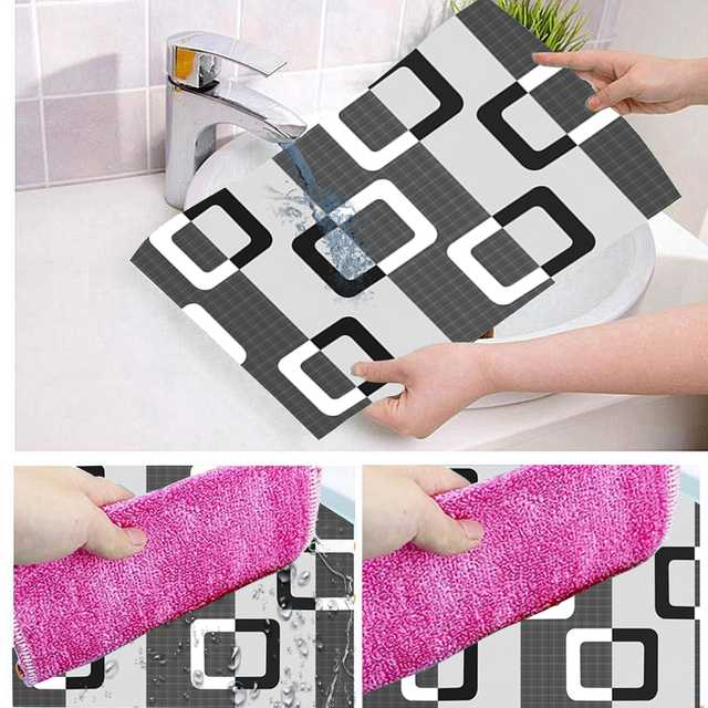 PVC Multipurpose Fridge Mat (Pack of 4) (Black, 44X29 cm) (ER-45)