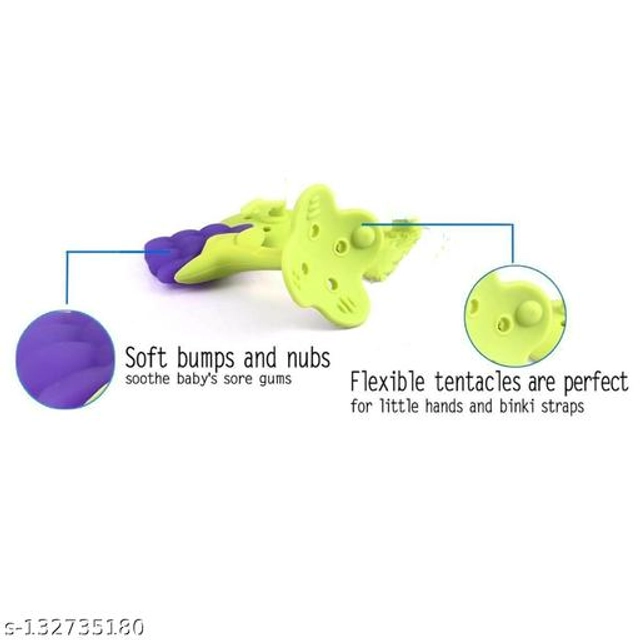 Silicone Teether for Baby (Blue & Green)