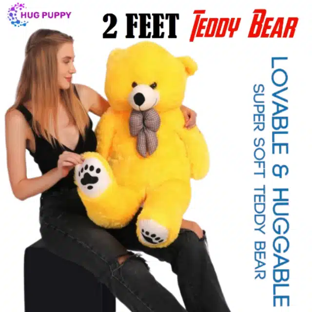 Teddy Bear Toy for Kids (Yellow, 2 feet)