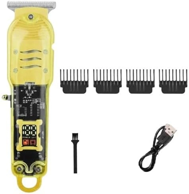 Plastic Rechargeable Trimmer for Men (Yellow & Black)