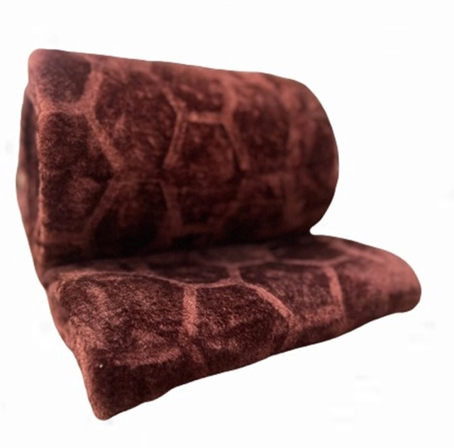 Home Sizzler Chocolate Brown Geometric Double Mink Blanket (Pack Of 1)