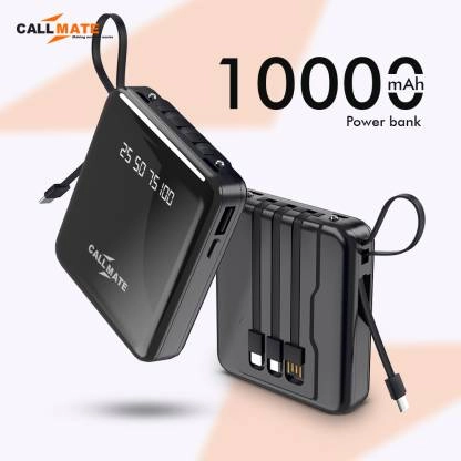 Callmate 10000 mAh 12 W Power Bank  (Black, Lithium Polymer, Fast Charging for Mobile (Pack of 1)