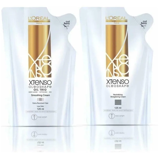 Xtenso Oleoshape Smoothing Extra Resistant Hair Straightener & Neutralizing Cream (125 ml, Set of 2)