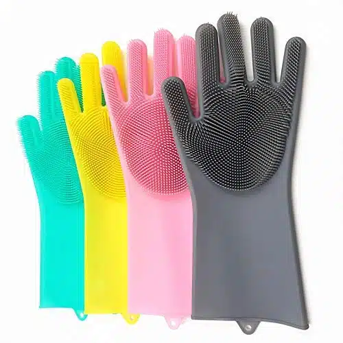 Silicone Dish Washing Gloves (Pack Of 1) (AT-08)