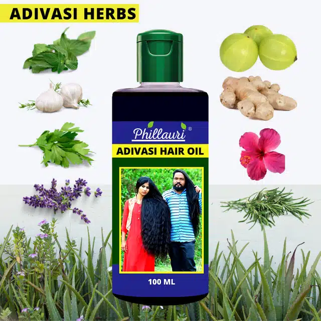 Phillauri Adivasi Herbal Hair Oil (Pack of 6, 100 ml)