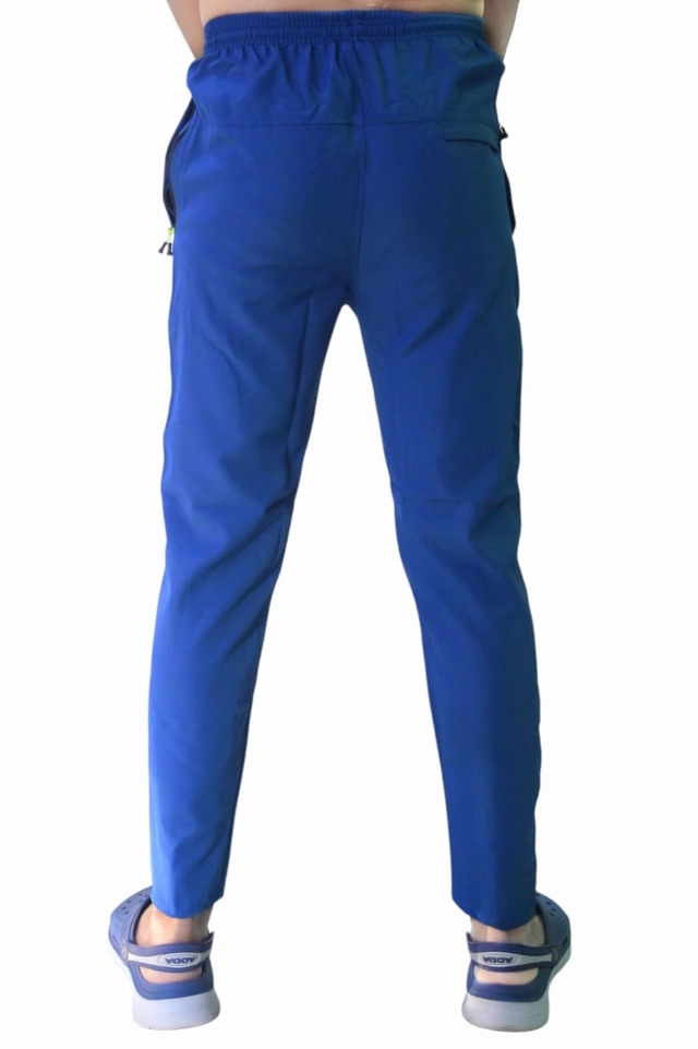 Lycra Solid Trackpant for Men (Royal Blue, 28)