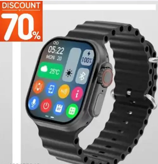 T800 Ultra Smartwatch for Men & Women (Black)