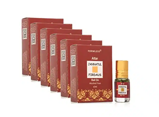 Formless Jannatual Firdaus Roll On Attar (Pack of 6, 3 ml)