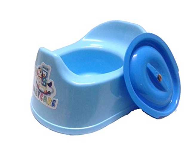 FABLE Baby Care Toilet Trainer Potty Seat With Upper Closing Lid (Blue, Free Size) (S1)