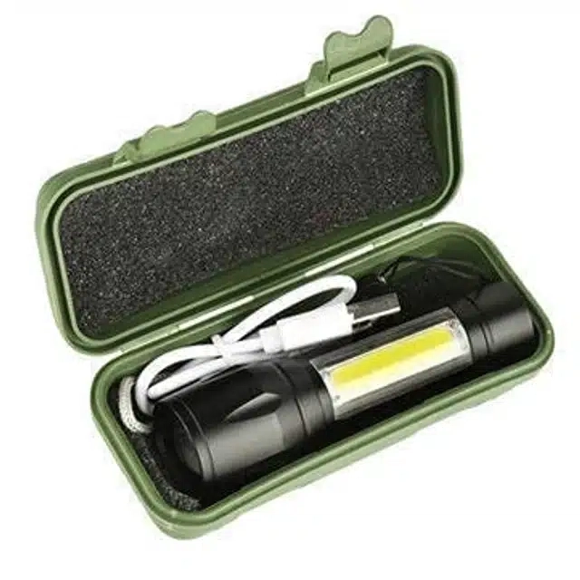 Rechargeable LED Torch Light (White)