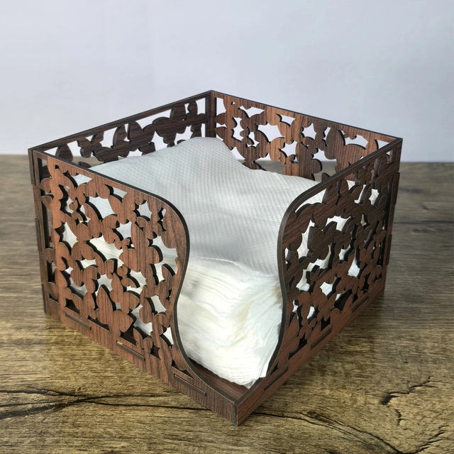 Wooden Tissue Paper Holder (Multicolor)