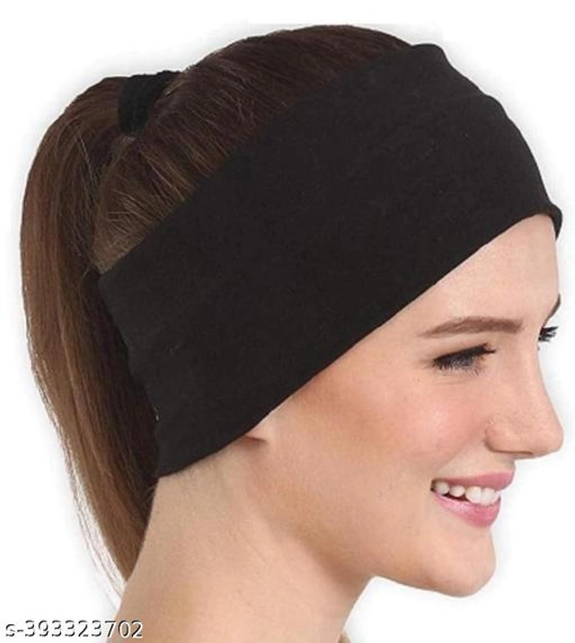 Cotton Blend Headband for Men & Women (Balck)