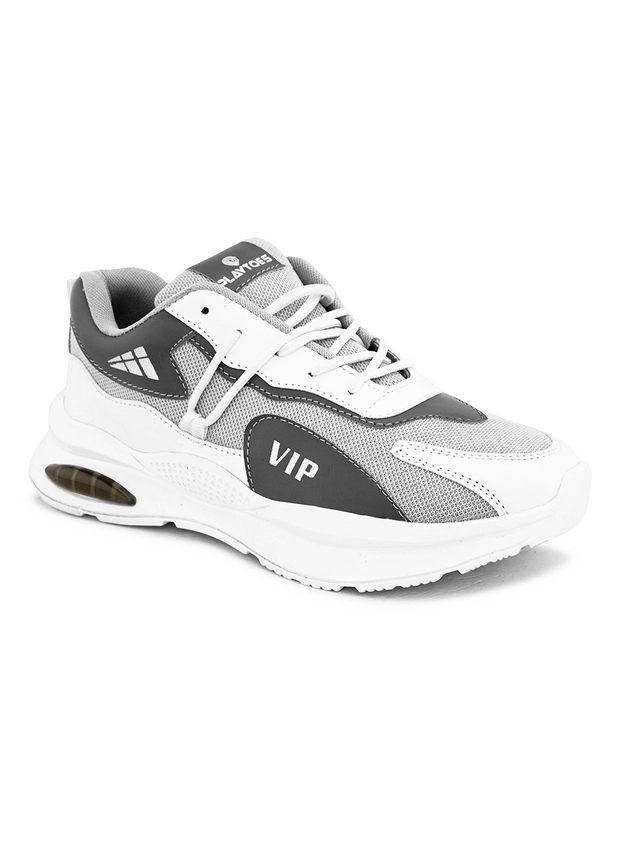 Sports Shoes for Men (White & Grey, 6)