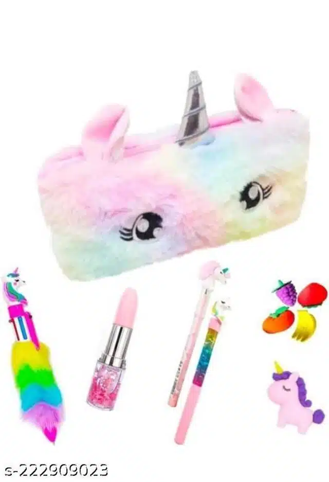 Unicorn School Stationery Set (Multicolor, Set of 7)