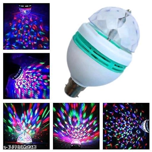 LED Crystal 360 Degree Rotating Bulb (Multicolor)