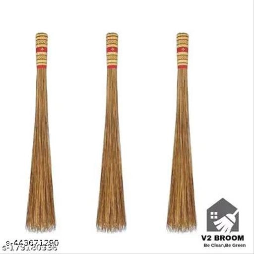 Laxmi Grass Stick Broom (Multicolor, Pack of 3)