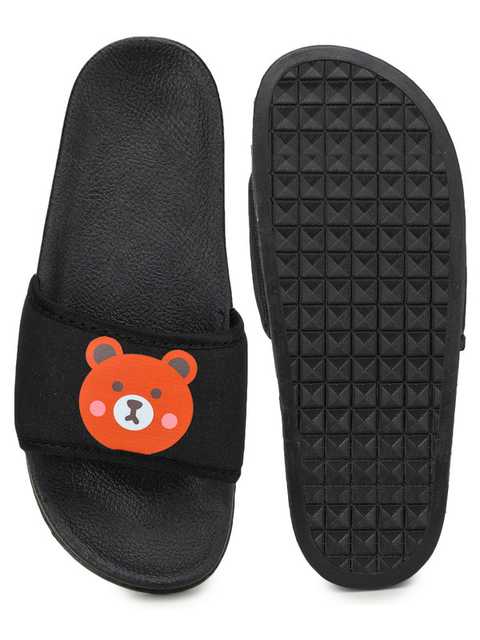 Footox Casual Women Slippers And Flipflops (Black, 5) (FF-29)
