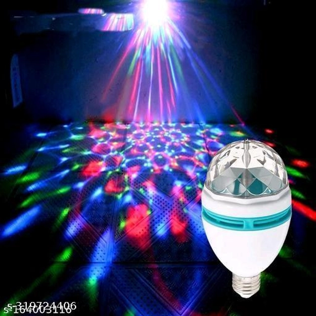 LED Crystal 360 Degree Rotating Bulb (Multicolor)