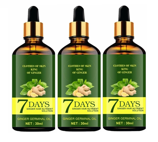 7 Days Ginger Hair Essential Oil (30 ml, Pack of 3)
