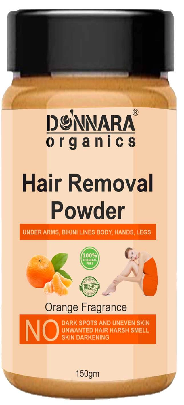 Donnara Organics Orange Fragrance Painless Hair Removal Powder (150 g)