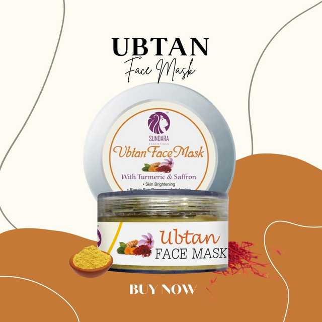 Sundara Essentials Ubtan Face Mask with Turmeric & Saffron (Pack of 1, 50 g) (DH-17)