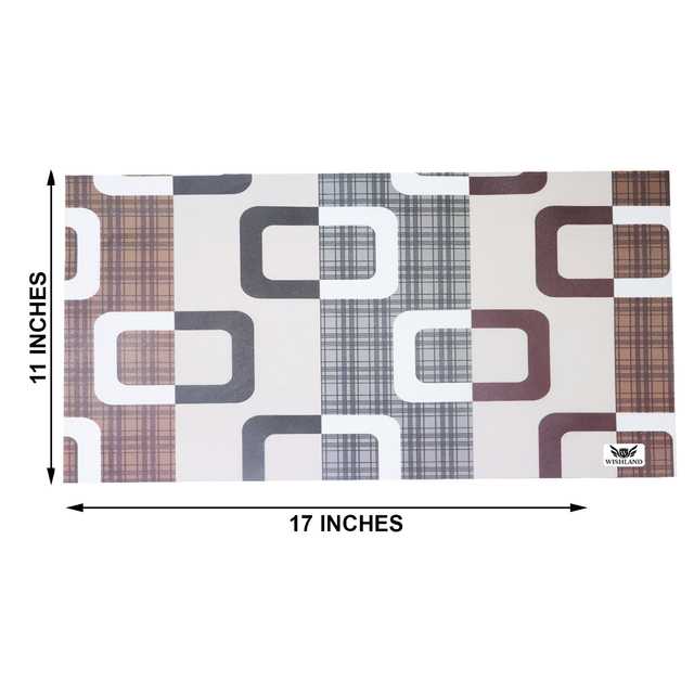 Multipurpose Refrigerator Mats (Brown, 12 X 17 Inch) (Pack of 4) (W-81)