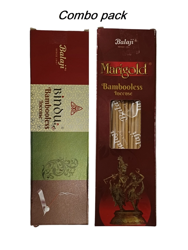 Combo of Bindu with Marigold Bambooless Dhoop Incense Sticks (100 g, Pack of 2)