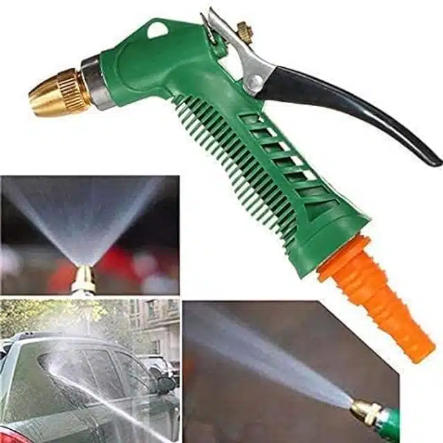Brass Knob Water Spray Gun with 2 Clamp (Green)