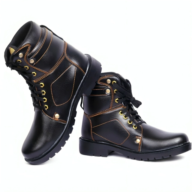 Boots for Men (Black, 6)