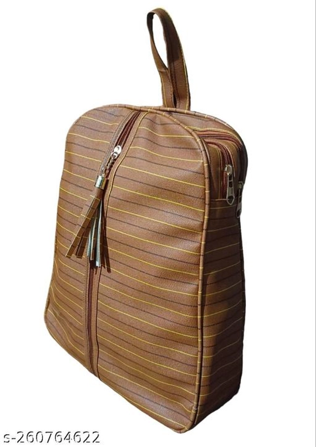 PU Backpack for Women (Tan)