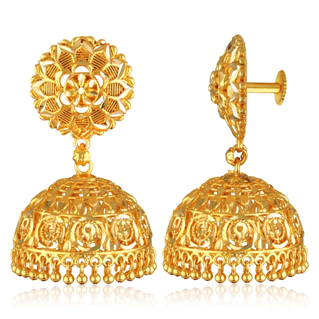 Alloy Gold Plated Earrings for Women (Gold, Set of 1)