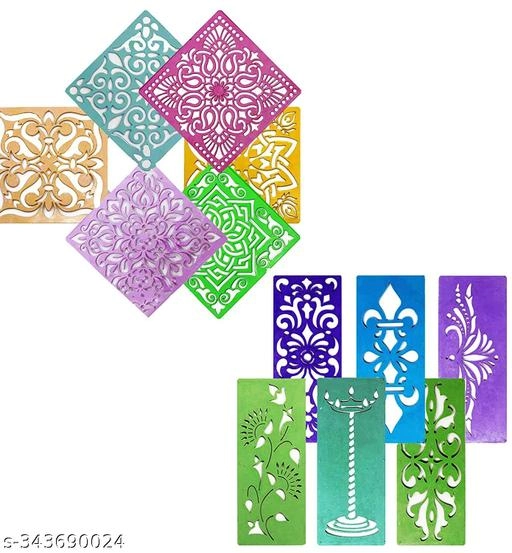 Diwali Rangoli Making Kit (Multicolor, Pack of 12)