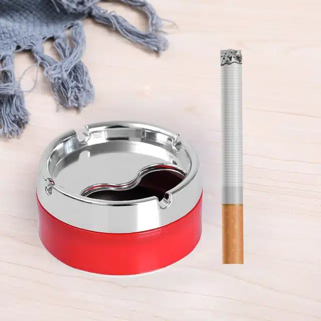 Stainless Steel Ashtrays (Red)