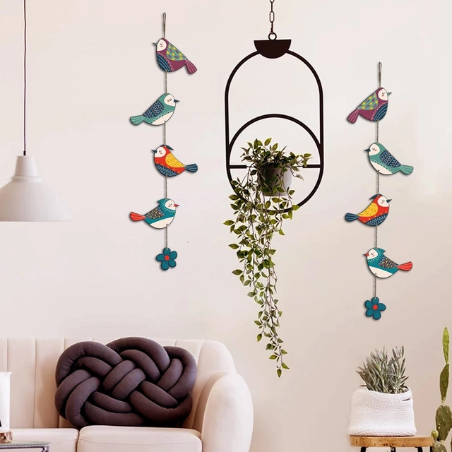 Colorful Birds Wall and Door Hanging 4.5 inch