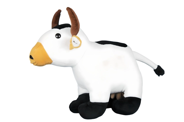 Cow Soft Stuffed Animal Toy for Kids (White)