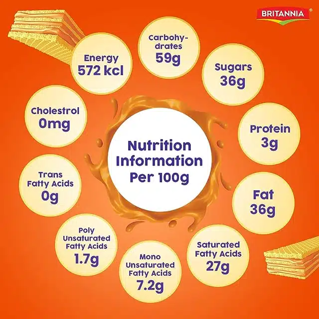 ब्रिटानिया ट्रीट क्रीम वेफर्स ऑरेंज 55 g