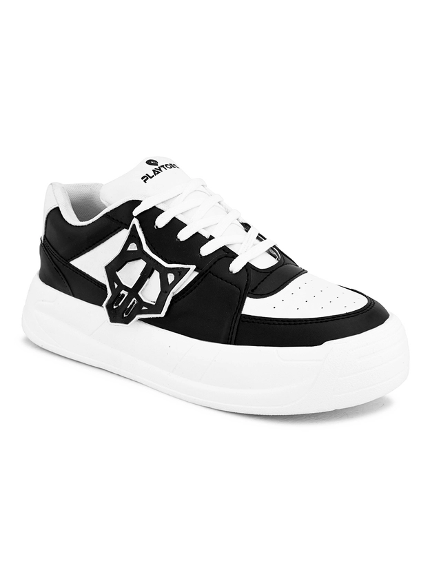 Sports Shoes for Men (Black & White, 6)