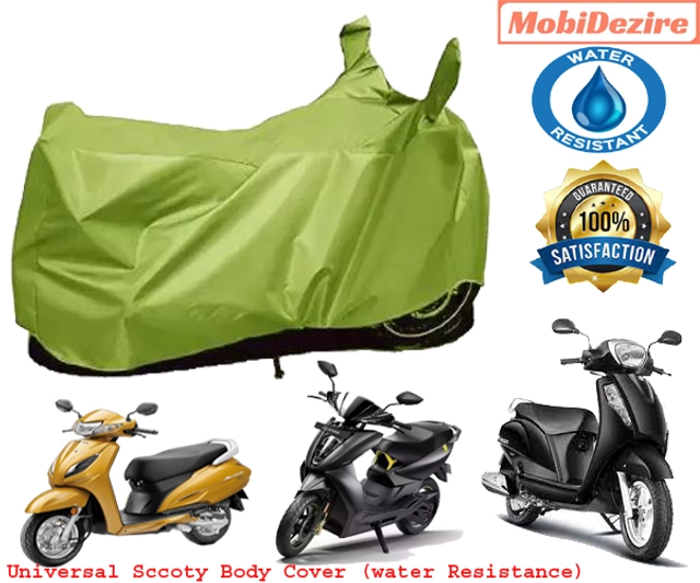 Polyester Semi-Waterproof Universal Motorcycle Cover (Green)