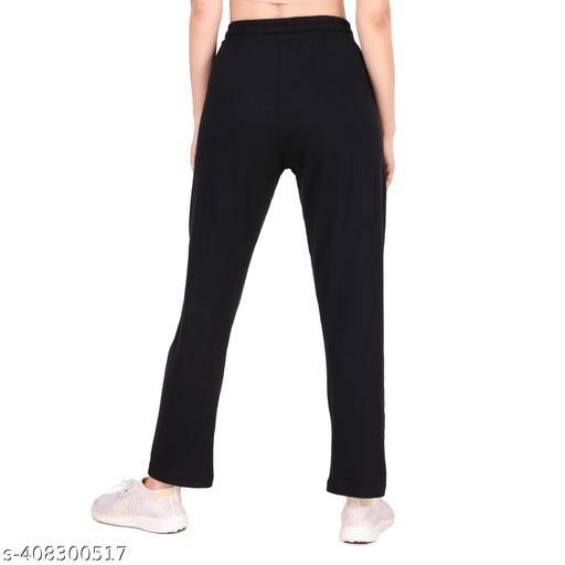 Cotton Trouser for Women (Black, M)