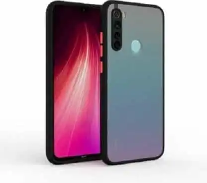बैक कवर फॉर Mi Redmi Note 8 Smoke With Camera Cap (ब्लैक, कैमरा बम्प प्रोटेक्टर )