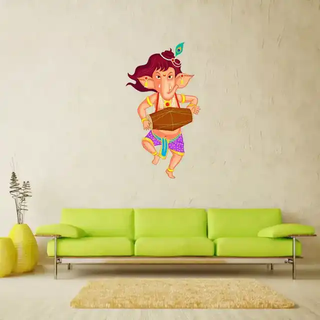 गॉड & गोड्स गणेश जी 725 वॉल स्टीकर (40 x 60 x 0.1 Cm)