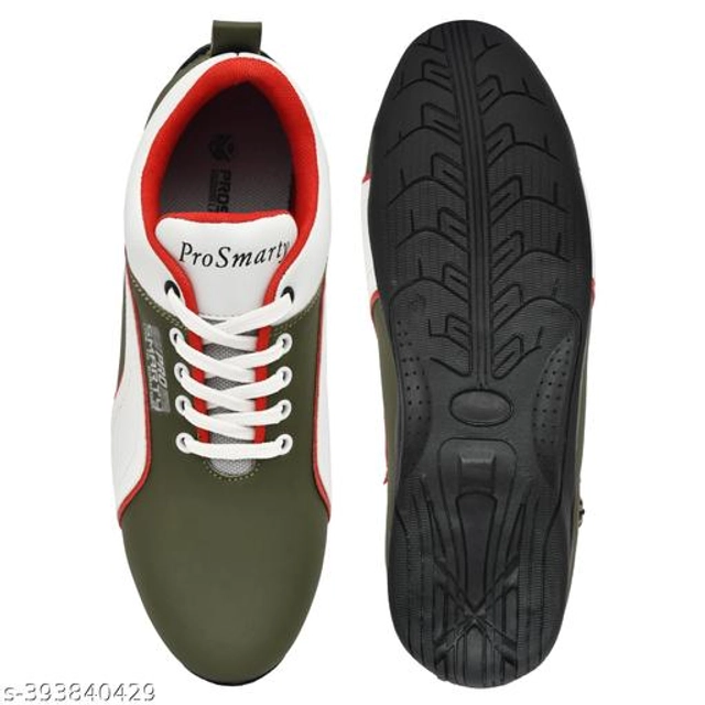 Sports Shoes for Men (Olive & White, 6)